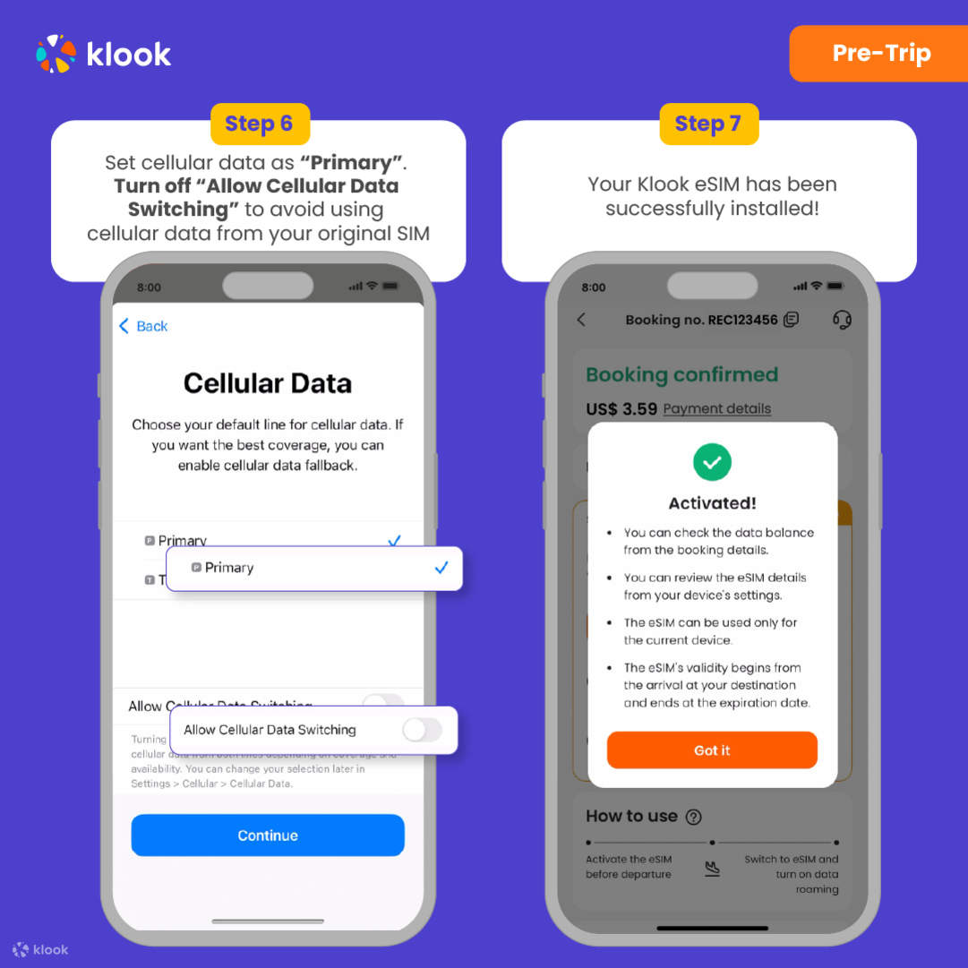 eSIM Australien - Installation